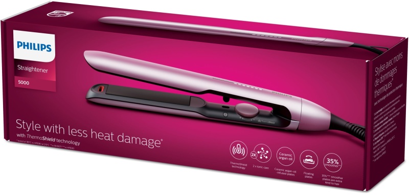 Philips 5000 Series BHS530/00 Hair Straightener, Metallic Pink - Image 4