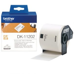 Brother DK-11202 (DK11202) Label Roll Black on White, 62mm x 100mm 300 labels
