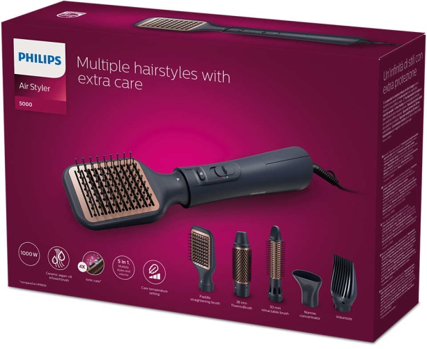 Philips 5000 Series Air Styler BHA530/00 Hair styling brush, Black - Image 8