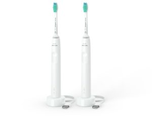 Philips Sonicare 3000 Series HX3675/13 2-pack Electric Toothbrush, White