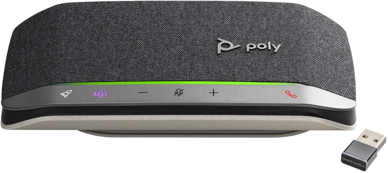 POLY Sync 20+ MS Teams Wireless Speakerphone, USB-A BT600, Silver