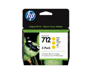 HP 712 3-pack (3ED79A) Ink Cartridge, Yellow