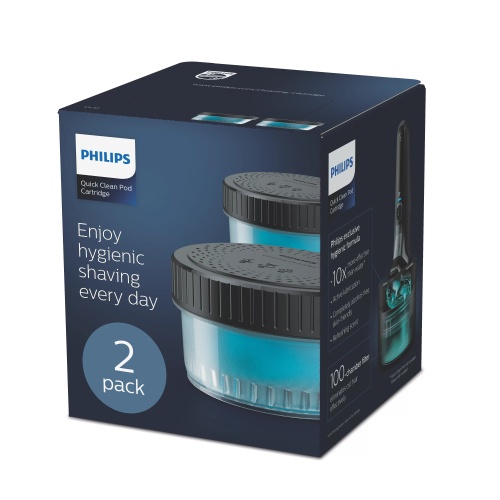 Philips Quick Clean Pod Cartridge CC12/50 2-pack Cleaning cartridges for electric shaver heads - Image 2