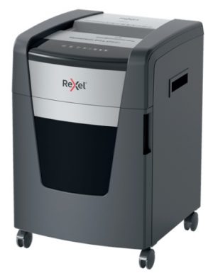 Rexel Momentum Extra XP512+ Paper Shredder Jam Free Micro Cut 2x15mm P-5 45L 55dB, Black/Grey