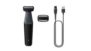 Philips Bodygroom 3000 Series BG3017/01 Body Hair Shaver and Trimmer, Black/Grey