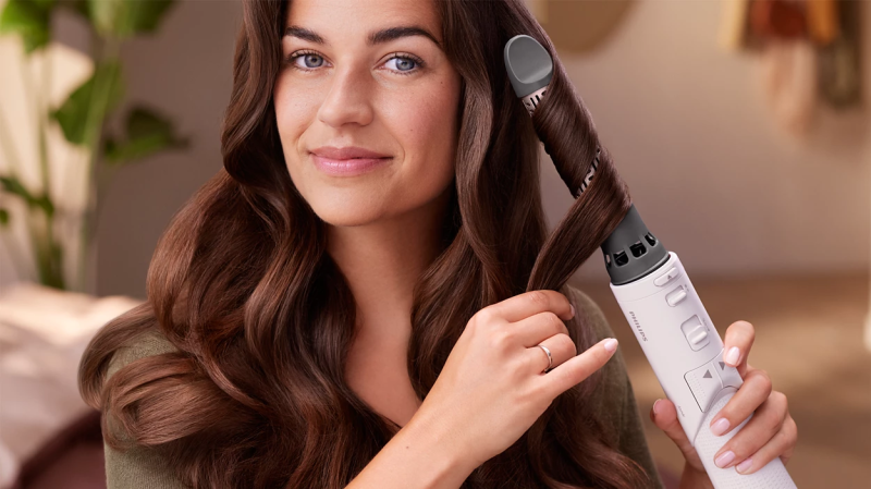 Philips 7000 Series Air styler BHA710/00 Hair Styling Brush, Metallic White - Image 8
