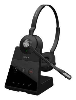 Jabra Engage 65 SE Stereo Wireless Headset, Charging Stand, Black