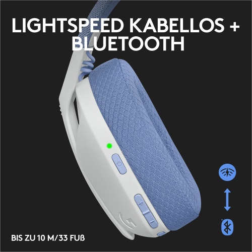 Logitech G435 LIGHTSPEED Wireless Gaming Headset, Bluetooth, Off White and Lilac - Image 9