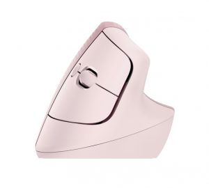 Logitech Lift Vertical Wireless Mouse RF Wireless + Bluetooth, 4000 DPI, Rose