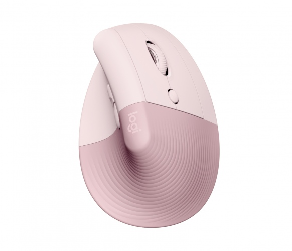 Logitech Lift Vertical Wireless Mouse RF Wireless + Bluetooth, 4000 DPI, Rose - Image 6
