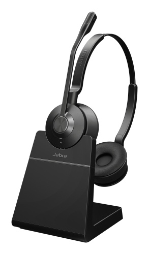 Jabra Engage 55 SE UC Stereo Wireless Headset, DECT, USB-C, Charging Stand, Black