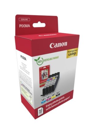 Canon CLI-581 (2106C006) Photo value pack Ink Cartridge Multipack, C/M/Y/BK