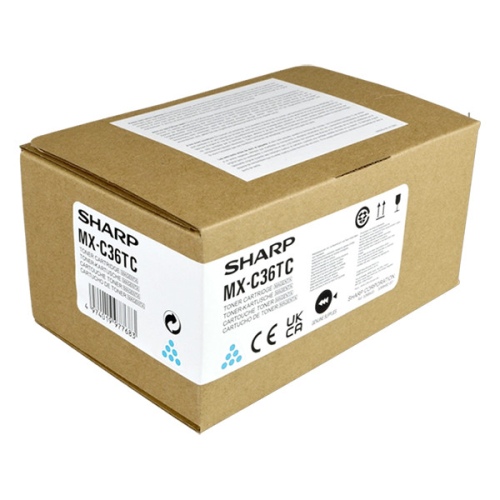 Sharp MX-C36TC (MXC36TC) Toner Cartridge, Cyan