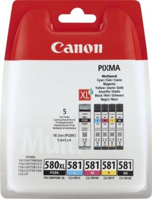 Canon PGI-580XL PGBK/CLI-581 (2024C007) nk Cartridge Multipack, PGBK/C/M/Y/BK