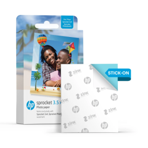 HP Sprocket Paper 3.50 x 4.25'' 8.9x10.8 cm 50 Sheets Zink Sticky Photo Paper