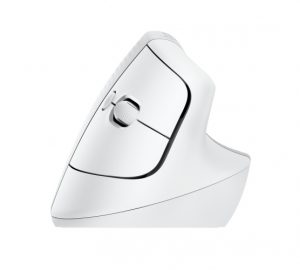 Logitech Lift for Mac Vertical Wireless Mouse, RF Wireless + Bluetooth, 4000 DPI, Off-white