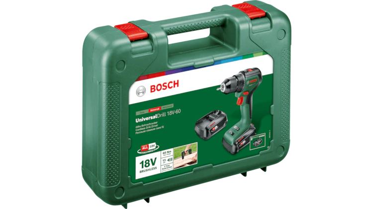 Bosch UniversalDrill 18V-60 Cordless Drill (2x2.0 Ah Batteries + AL 18V-20 charger) - Image 3