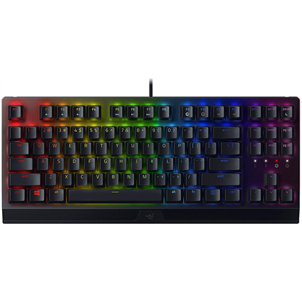 Razer Blackwidow V3 Tenkeyless Wired Gaming keyboard, RGB LED, USB, US, Green Switch, Black
