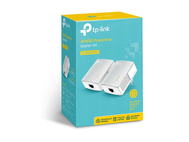 TP-Link TL-PA4010 KIT AV600 Powerline Starter Kit Ethernet LAN Adapter Kit - Image 2