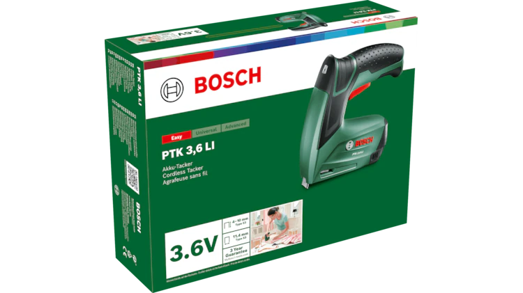 Bosch PTK 3.6 LI Cordless Tacker (1x1.5 Ah Battery + USB charger) - Image 5