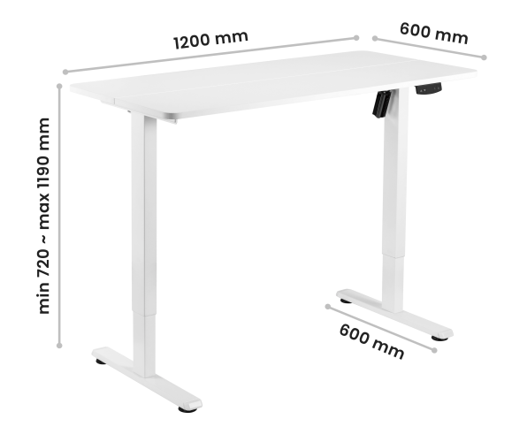 Adjustable Height Table Up Up Frigg White - Image 9