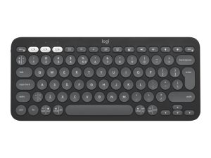 Logitech Pebble Keys 2 K380s Wireless Keyboard, RF Wireless + Bluetooth, US INT, Tonal Graphite