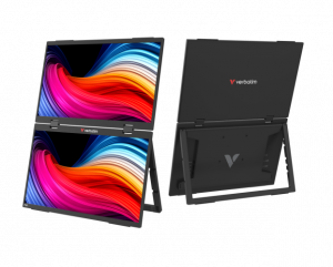 Verbatim 32403 Dual Portable Monitor 15.6'' × 2 IPS FHD 1920x1080 10ms 250cd/m2 60Hz, Black