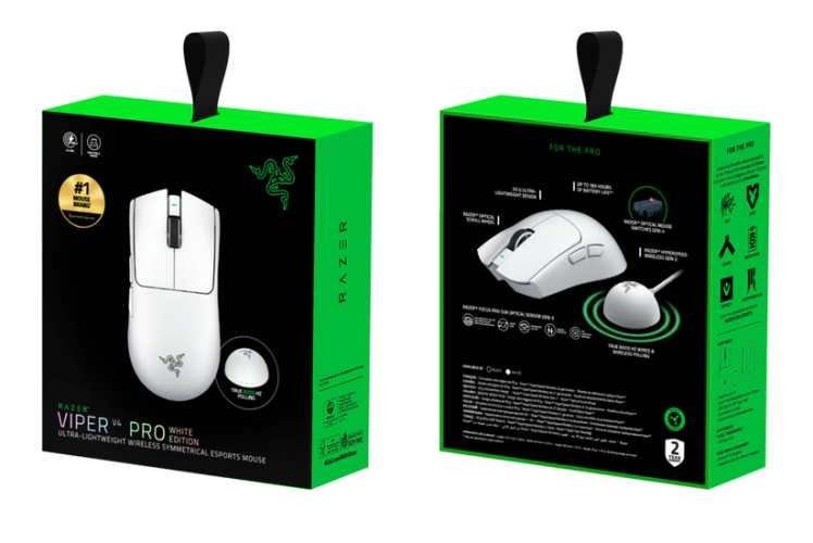 Razer Viper V4 Pro Wireless Gaming Mouse RF Wireless, 50000 DPI, White - Image 9