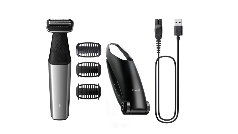 Philips Bodygroom 5000 Series BG5021/15 Body Hair Shaver and Trimmer, Black/Silver