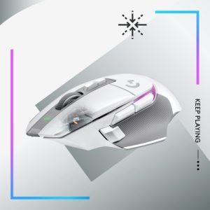 Logitech G502 X Plus LIGHTSPEED Wireless Gaming Mouse, RF Wireless, 25600 DPI, White