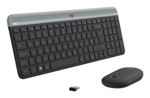 Logitech MK470 Slim Combo Wireless Keyboard + Mouse, US, Graphite