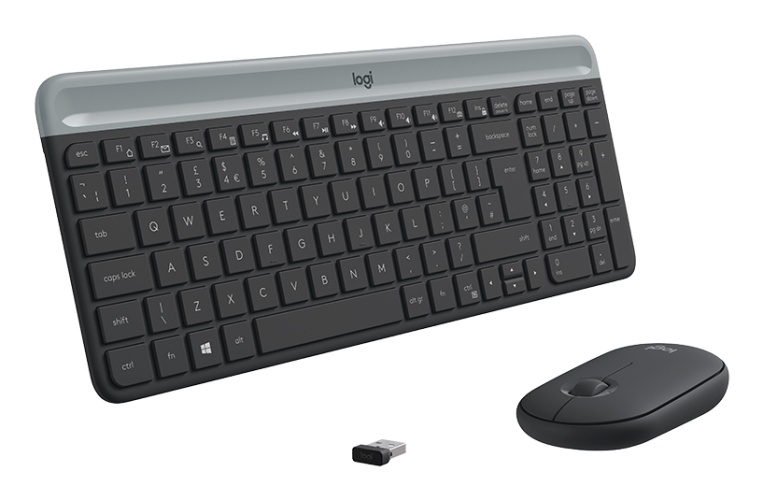 Logitech MK470 Slim Combo Wireless Keyboard + Mouse, US, Graphite - Image 2