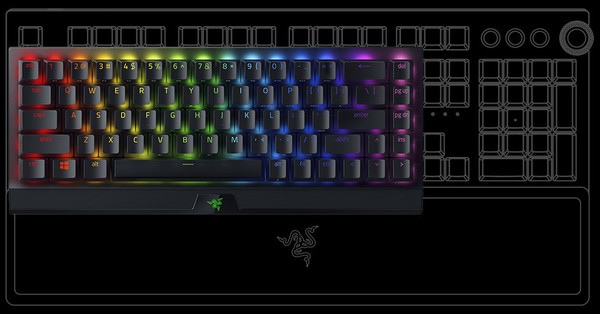 Razer BlackWidow V3 Mini HyperSpeed Gaming keyboard USB+RF Wireless+Bluetooth Yellow Switch, Black - Image 5