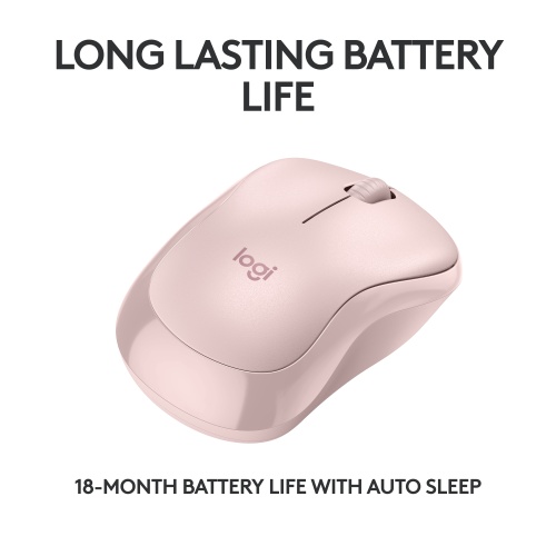 Logitech M240 Silent Wireless Mouse, Bluetooth, Rose - Image 4