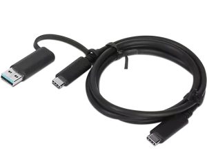Lenovo 4X90U90618 Hybrid USB-A/USB-C Male to USB-C Male Cable 1m, Black Lenovo 4X90U90618 Hybrid USB-A/USB-C Male to USB-C Male Cable 1m, Black
