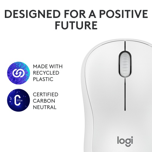 Logitech M240 Silent Wireless Mouse, Bluetooth, 4000 DPI, Off-White - Image 8
