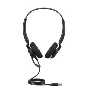 Jabra Engage 40 MS Stereo Inline Link Wired Headset, USB-C/USB-A, Black