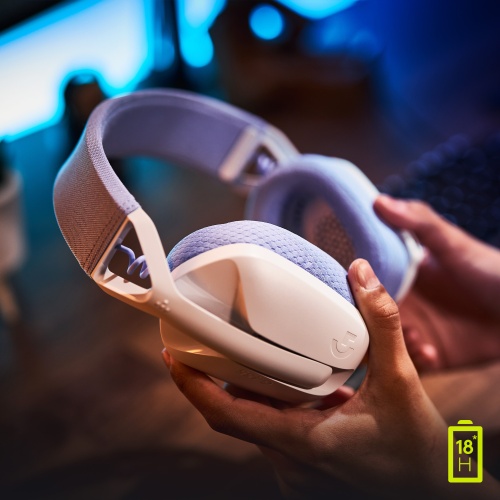 Logitech G435 LIGHTSPEED Wireless Gaming Headset, Bluetooth, Off White and Lilac - Image 6