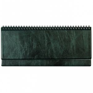 Horizontal table calendar Memo PVC 2026m. Green