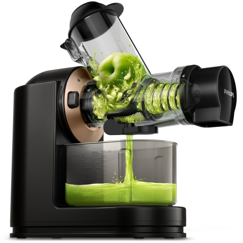 Philips Viva Collection HR1888/70 Masticating juicer, 150W, Black/Gold - Image 3
