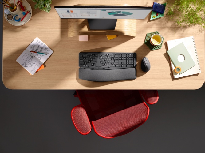 Logitech ERGO K860 for Business Wireless Keyboard, Bluetooth, US INT (Qwerty), Graphite - Image 8