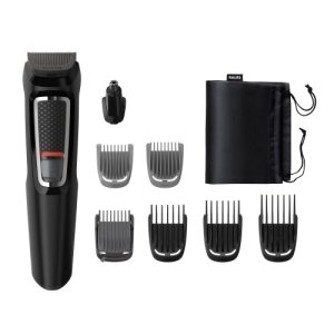 Philips Multigroom 3000 Series MG3730/15, 8-in-1 Hair Trimmer, Black