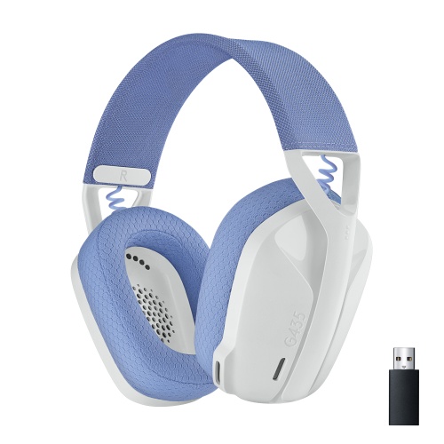 Logitech G435 LIGHTSPEED Wireless Gaming Headset, Bluetooth, Off White and Lilac - Image 2