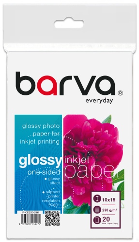 Photo Paper Barva (IP-CE230-216) Everyday Glossy 230 g/m², 10x15 cm, 20 sheets