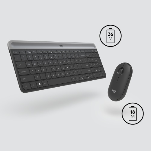 Logitech MK470 Slim Combo Wireless Keyboard + Mouse, US, Graphite - Image 6