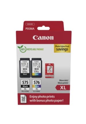Canon PG-575XL/CL-576XL (5437C006) Photo value pack Ink Cartridge Multipack, BK/CMY Canon PG-575XL/CL-576XL (5437C006) Photo value pack Ink Cartridge Multipack, BK/CMY