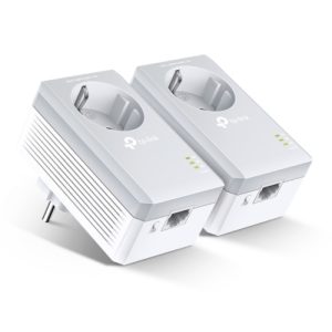 TP-Link TL-PA4010P KIT AV600 Passthrough Powerline 600 Starter Kit Adapter Kit