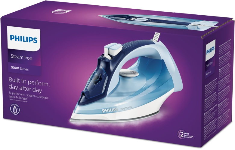 Philips 5000 Series DST5030/20 Steam Iron 2400 W, Blue - Image 2
