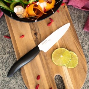 Kyocera FK-110 WH-BK Utility Ceramic Knife, 11 cm, Black