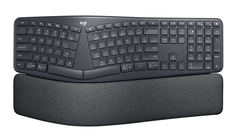 Logitech ERGO K860 for Business Wireless Keyboard, Bluetooth, US INT (Qwerty), Graphite